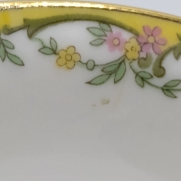 Vignaud Limoges Meuse 24k Gold Trim Floral Tea Saucers Set 8 Antique Vintage - Picture 4 of 13